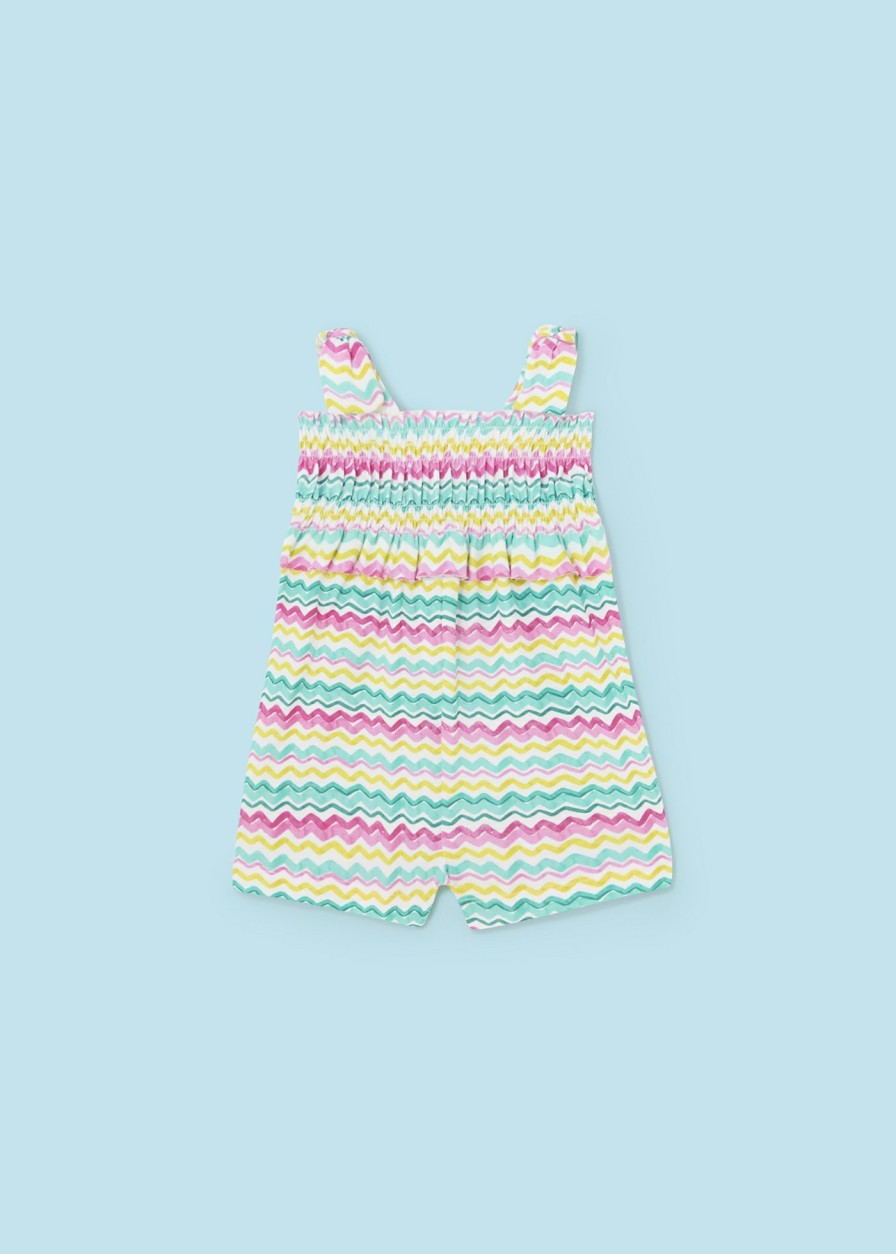 Bebe MAYORAL Faldas Y Monos | Mono Estampado Punto Smock Better Cotton Bebe Agata