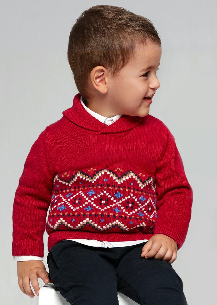 Bebe MAYORAL Jerseis Y Sudaderas | Jersey Jacquard Bebe Rojo