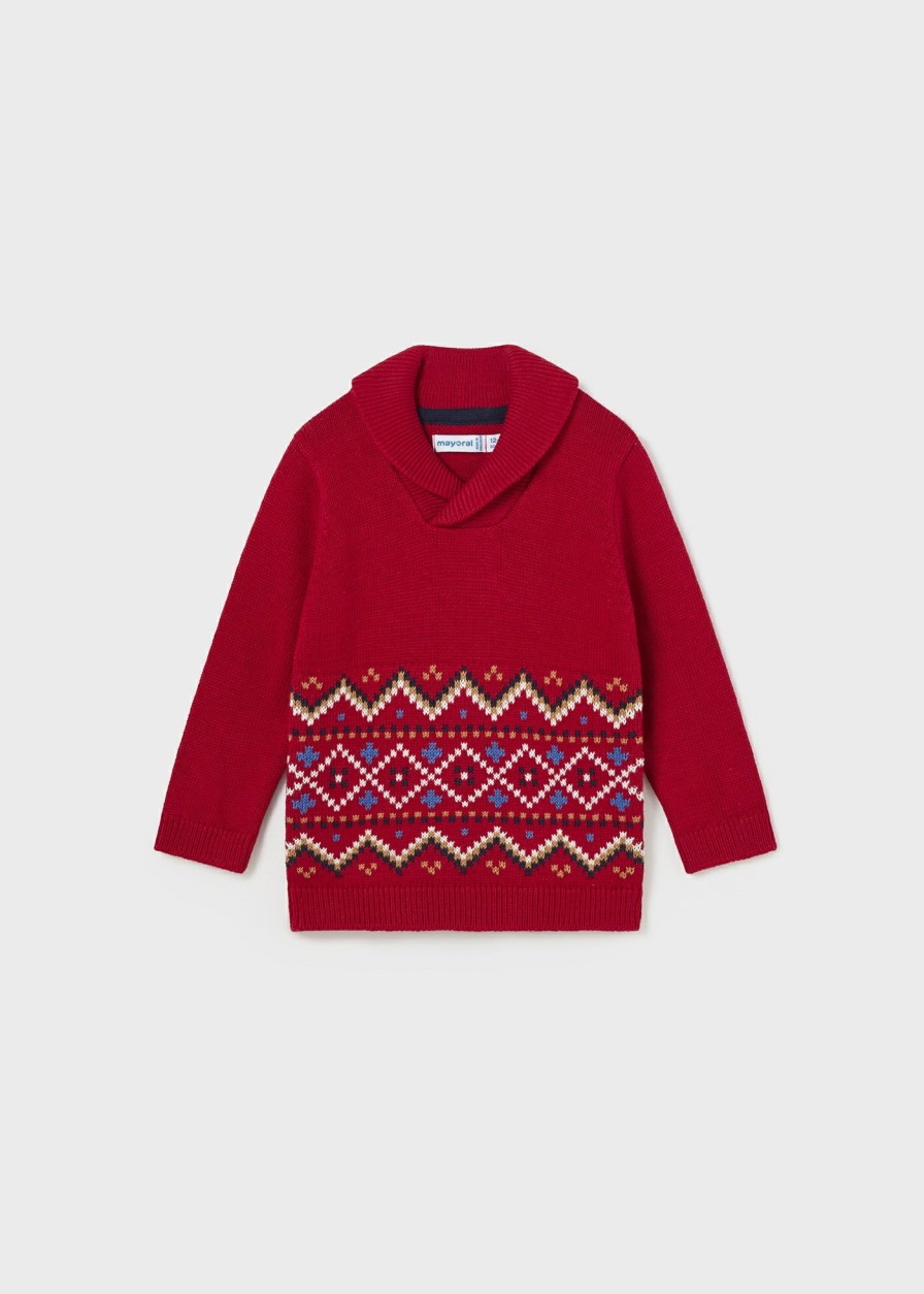 Bebe MAYORAL Jerseis Y Sudaderas | Jersey Jacquard Bebe Rojo