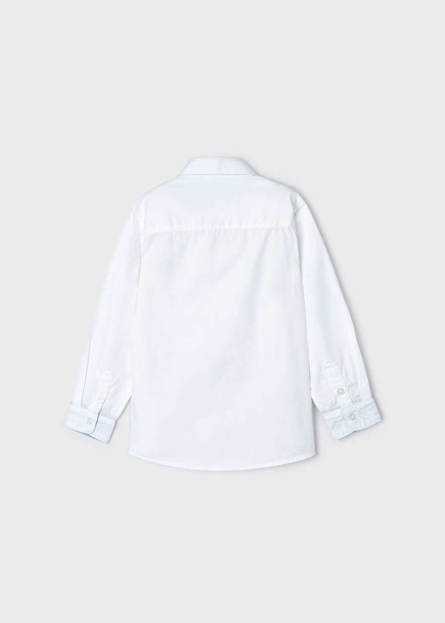 Nino MAYORAL Camisas | Camisa Logo Bordado Better Cotton Nino Blanco