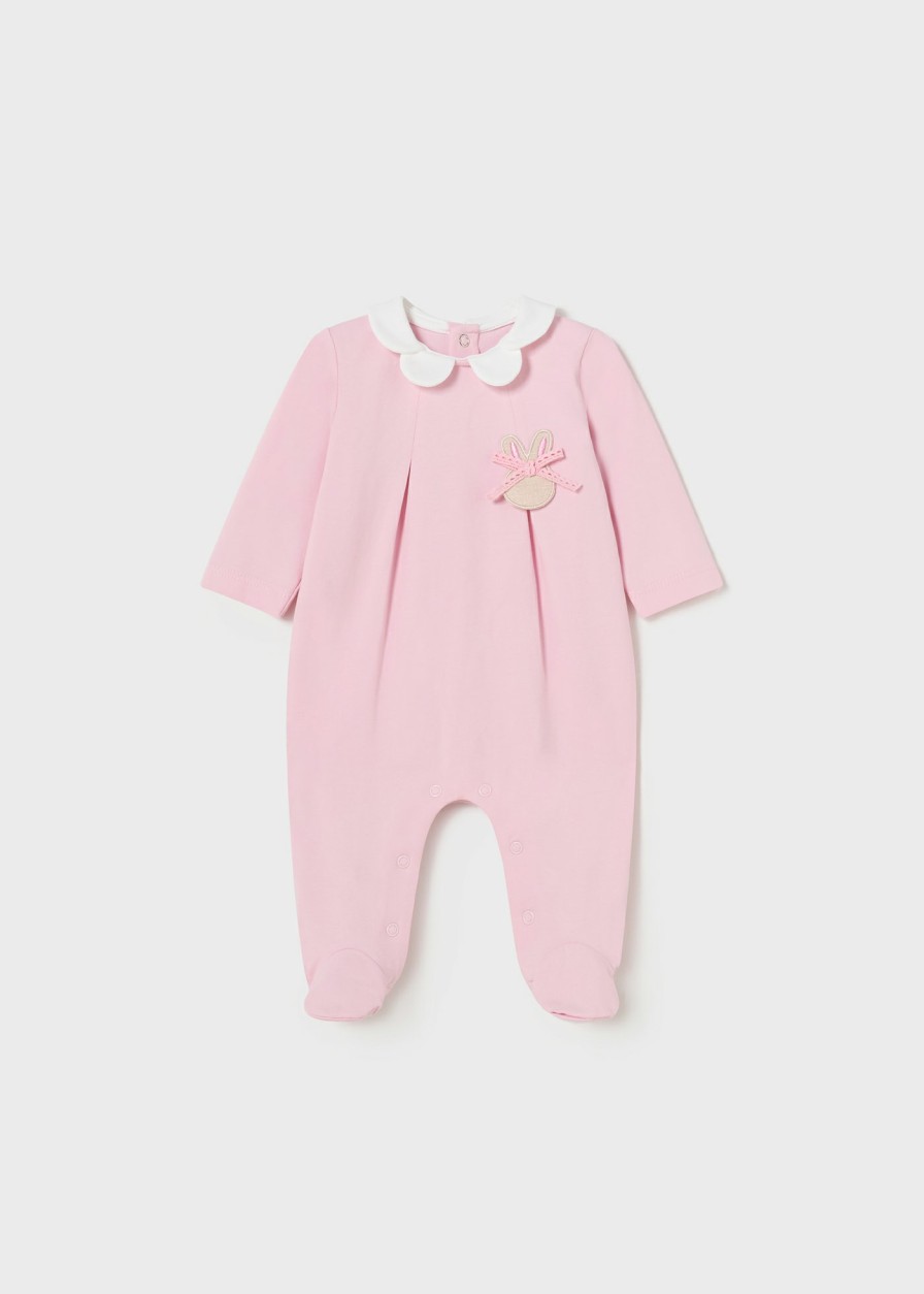 Bebe MAYORAL Pijamas Y Peleles | Pelele Largo Cuello Better Cotton Recien Nacido Rosa Baby