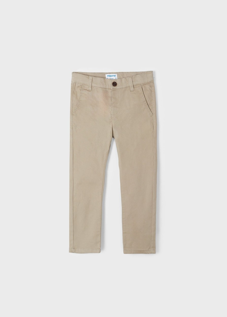 Nino MAYORAL Pantalones | Pantalon Largo Pique Better Cotton Nino Tostado