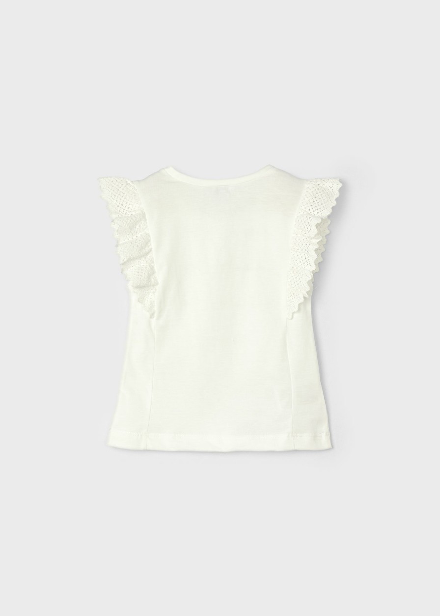 Nina MAYORAL Camisetas Y Polos | Camiseta Croche Better Cotton Nina