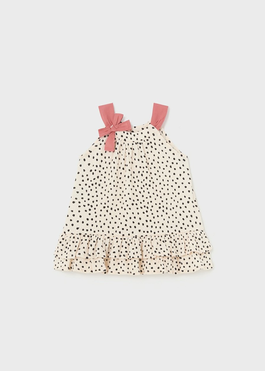 Bebe MAYORAL Vestidos | Vestido Lunares Bambula Better Cotton Bebe Garbanzo