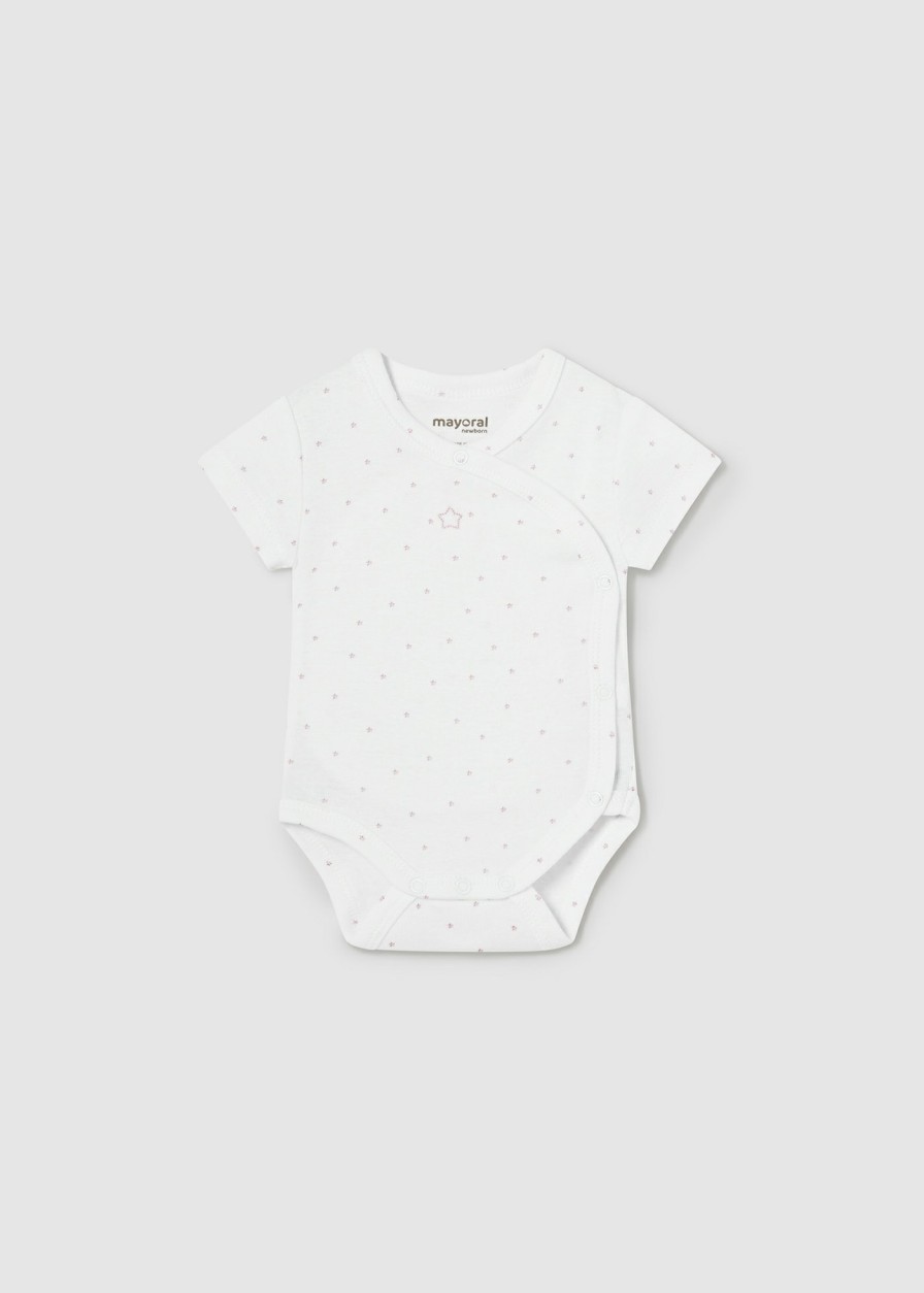 Bebe MAYORAL Bodies Y Camisetas | Body Better Cotton Recien Nacido Blanco-Rosa Baby