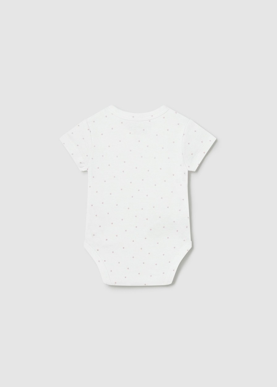 Bebe MAYORAL Bodies Y Camisetas | Body Better Cotton Recien Nacido Blanco-Rosa Baby