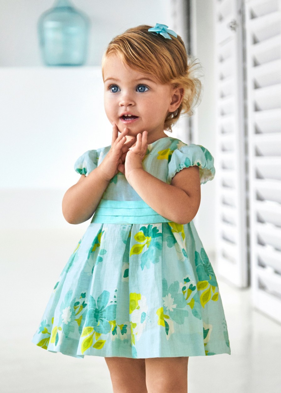 Bebe MAYORAL Vestidos | Vestido Flores Lino Bebe