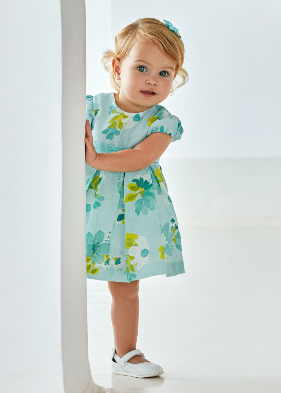 Bebe MAYORAL Vestidos | Vestido Flores Lino Bebe