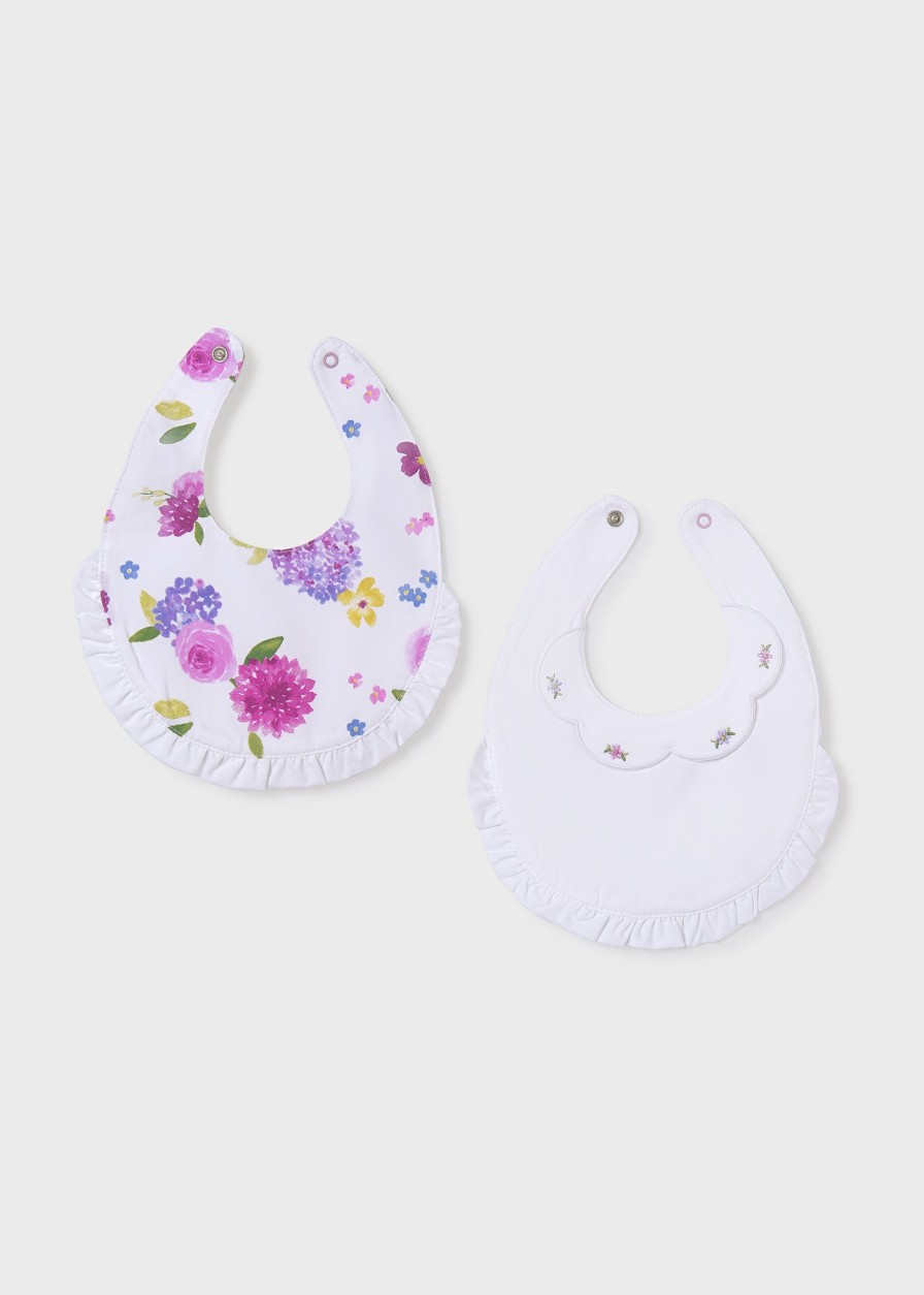 Bebe MAYORAL Gasas Y Baberos | Set 2 Baberos Better Cotton Bebe Blanco