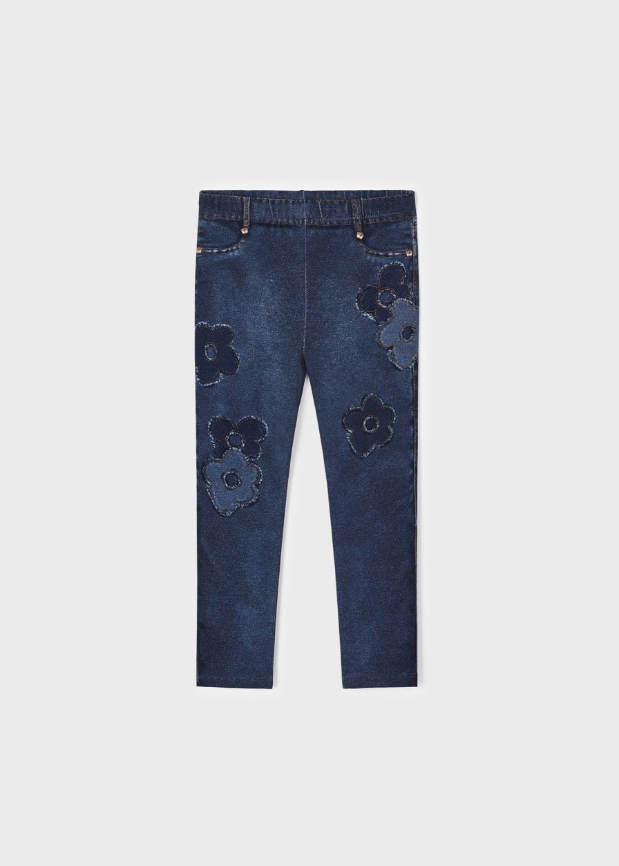 Nina MAYORAL Pantalones Y Faldas | Jegging Estampado Better Cotton Nina Tejano Medio