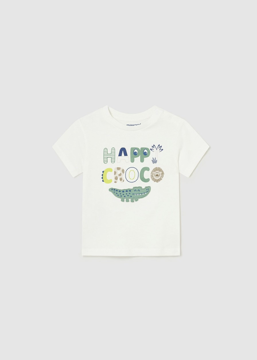 Bebe MAYORAL Bodies Y Camisetas | Camiseta Cocodrilo Better Cotton Bebe