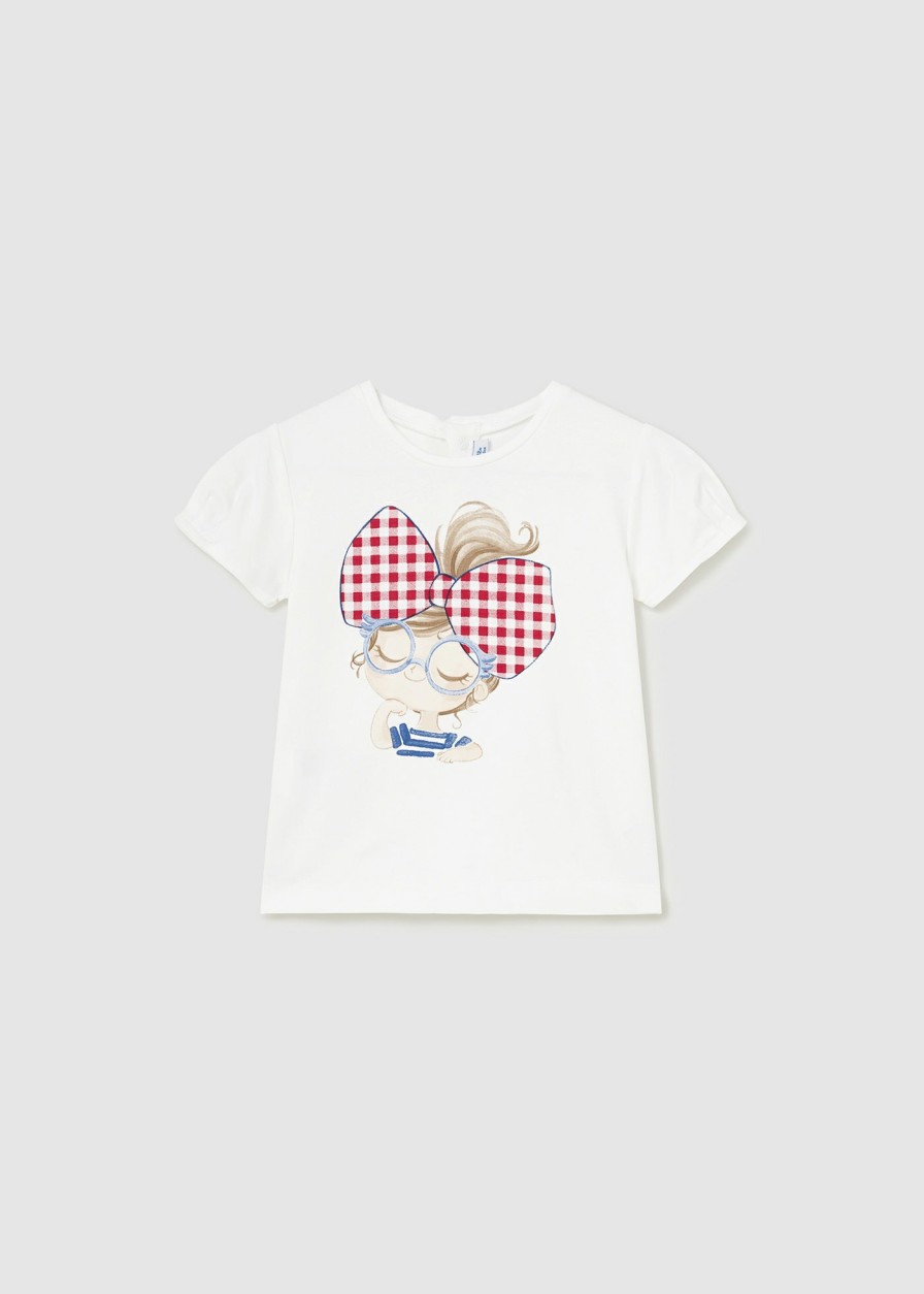 Bebe MAYORAL Bodies Y Camisetas | Camiseta Muneca Better Cotton Bebe Blanco