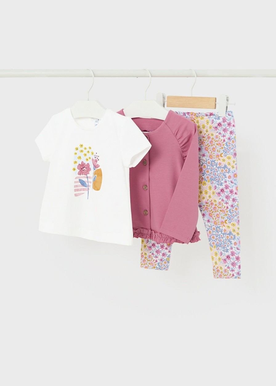 Bebe MAYORAL Conjuntos | Conjunto 3 Piezas Flores Better Cotton Bebe