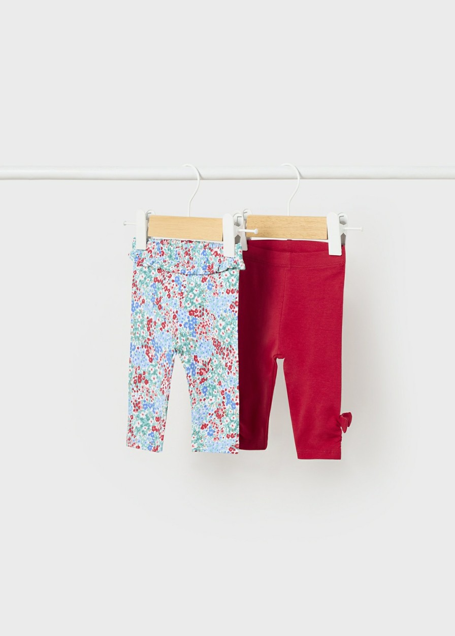 Bebe MAYORAL Pantalones Y Petos | Set 2 Leggings Better Cotton Recien Nacido Mate