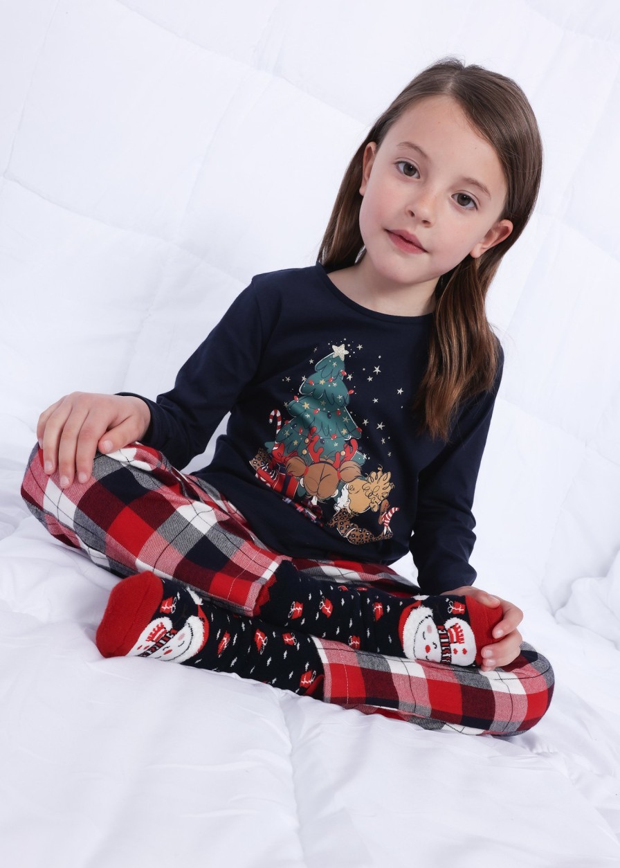 Nina MAYORAL Pijamas | Pijama Con Bolsa Better Cotton Nina Marino