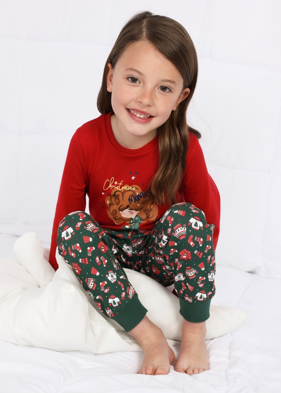 Nina MAYORAL Pijamas | Pijama Estampado Better Cotton Nina Rojo