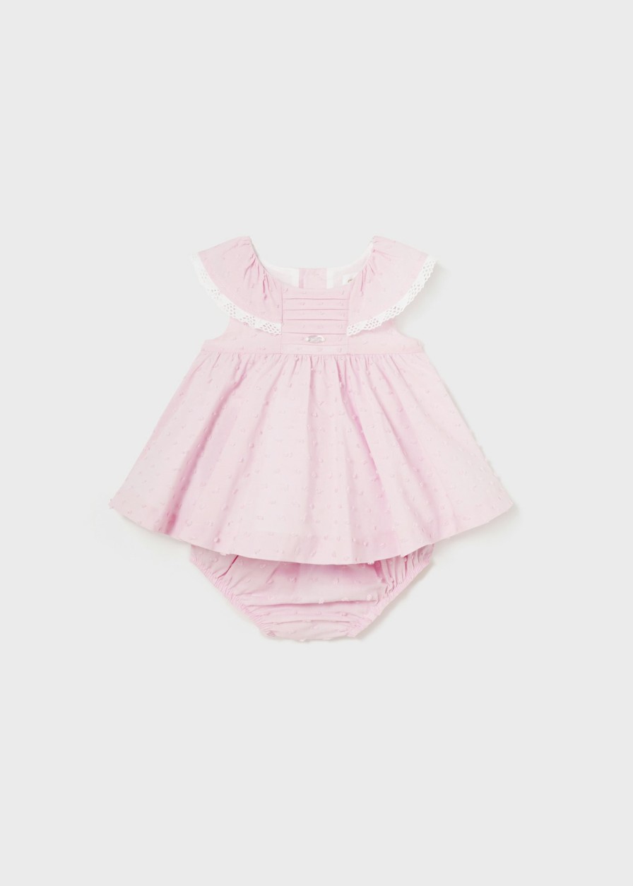 Bebe MAYORAL Vestidos | Vestido Plumeti Recien Nacido Rosa Baby