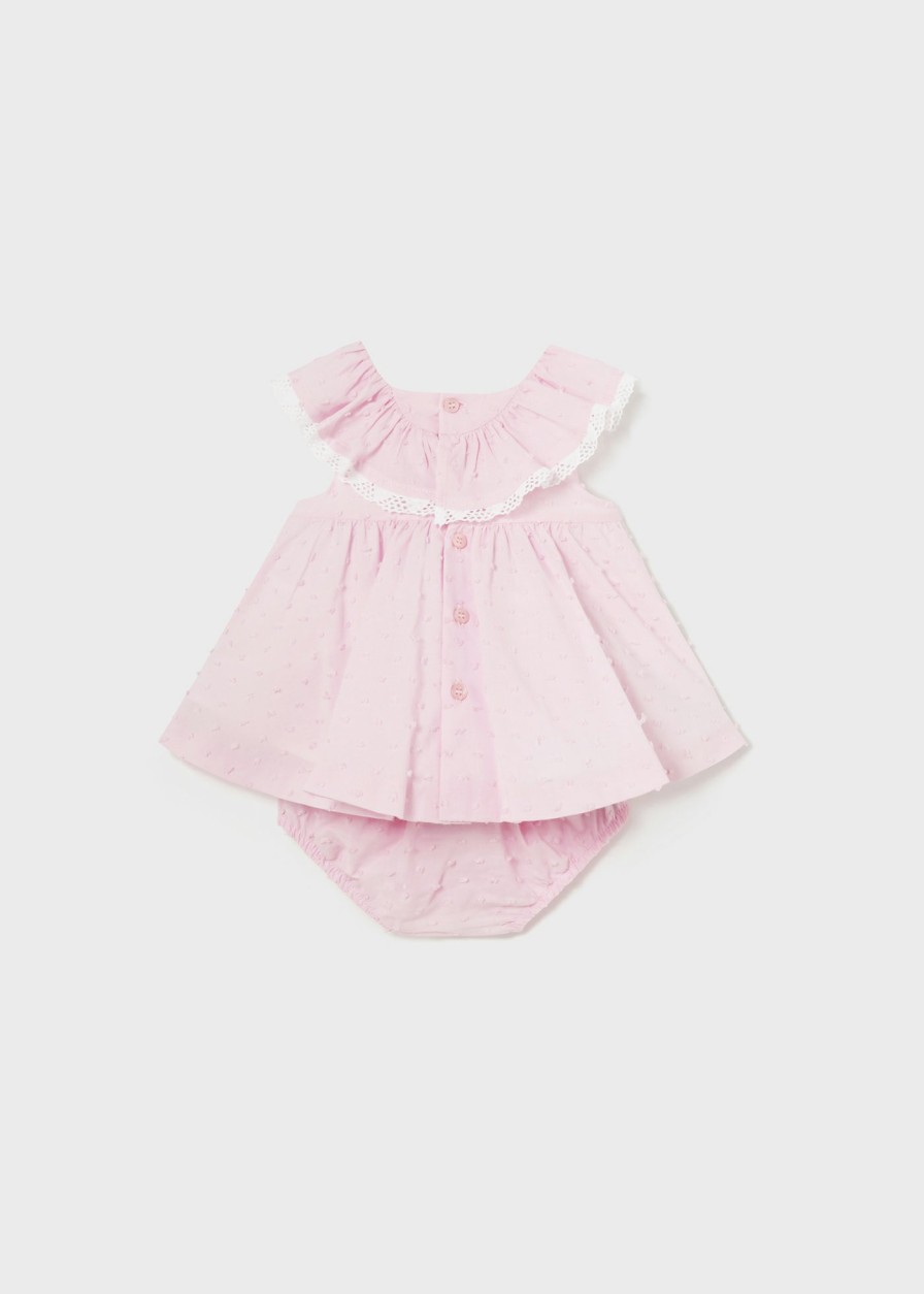 Bebe MAYORAL Vestidos | Vestido Plumeti Recien Nacido Rosa Baby