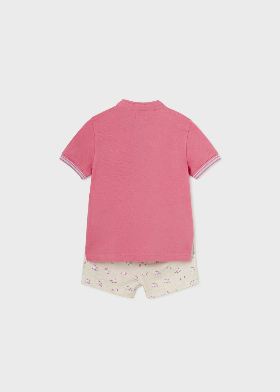 Bebe MAYORAL Conjuntos | Conjunto Bermuda Punto Better Cotton Bebe Coral