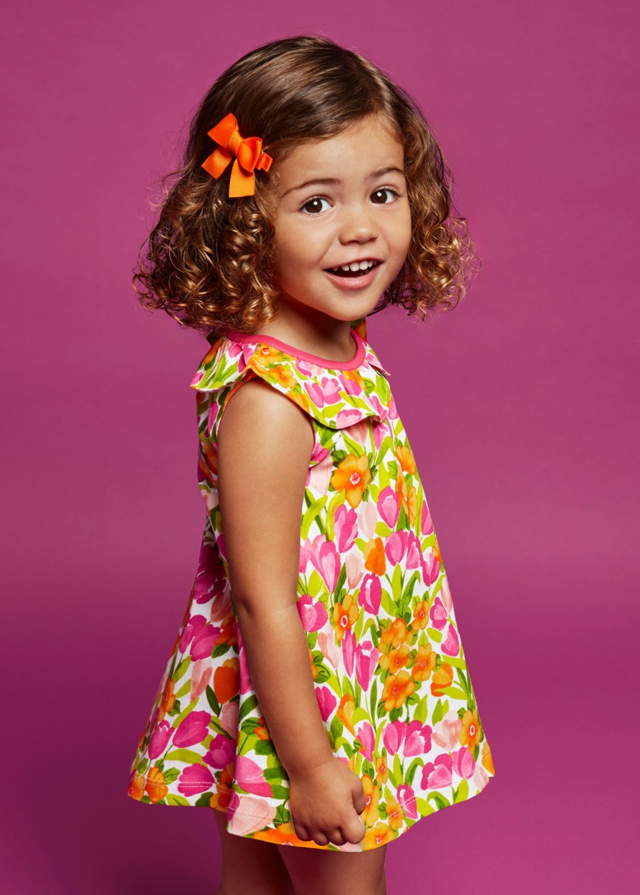 Bebe MAYORAL Vestidos | Vestido Con Cubrepanal Better Cotton Bebe Magenta