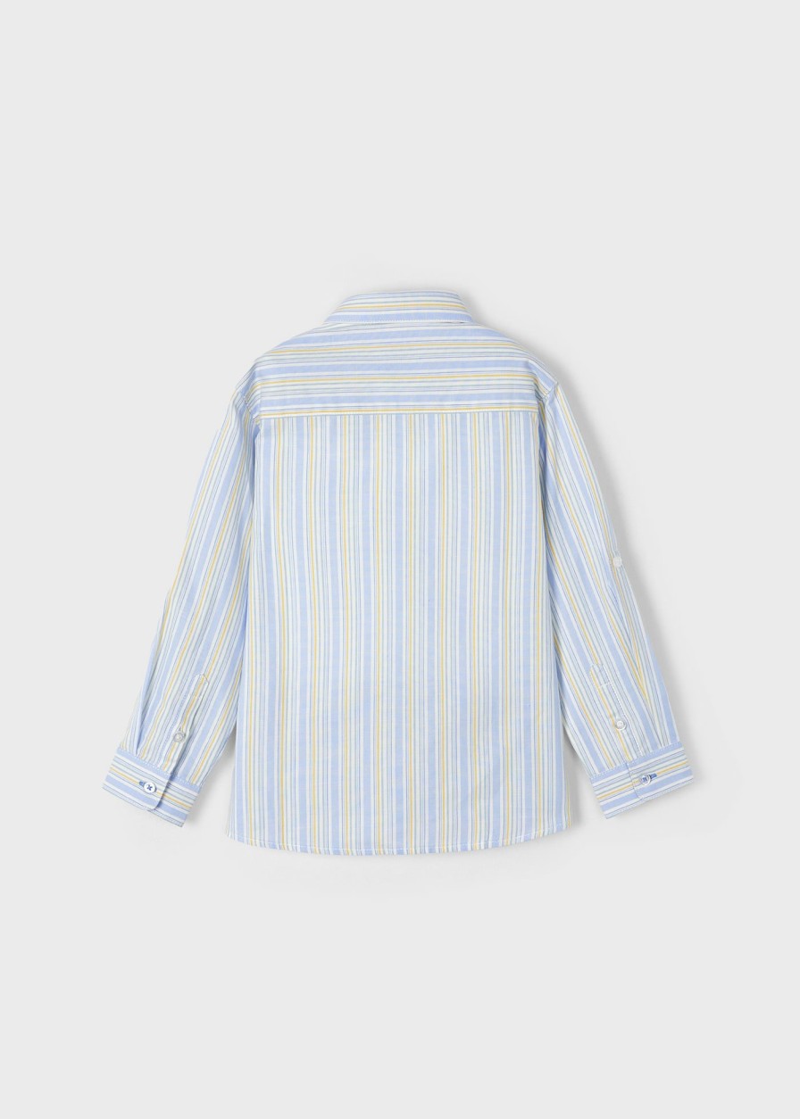 Nino MAYORAL Camisas | Camisa De Rayas Better Cotton Nino Celeste