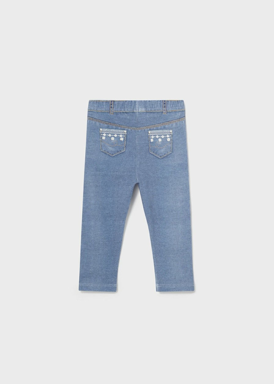 Bebe MAYORAL Pantalones Y Petos | Pantalon Jegging Better Cotton Bebe Tejano Medio