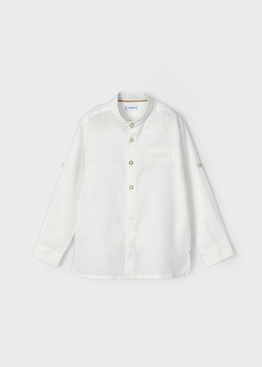 Nino MAYORAL Camisas | Camisa Lino Nino Blanco