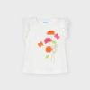 Nina MAYORAL Camisetas Y Polos | Camiseta Flores Tul Nina Crudo-Naranja