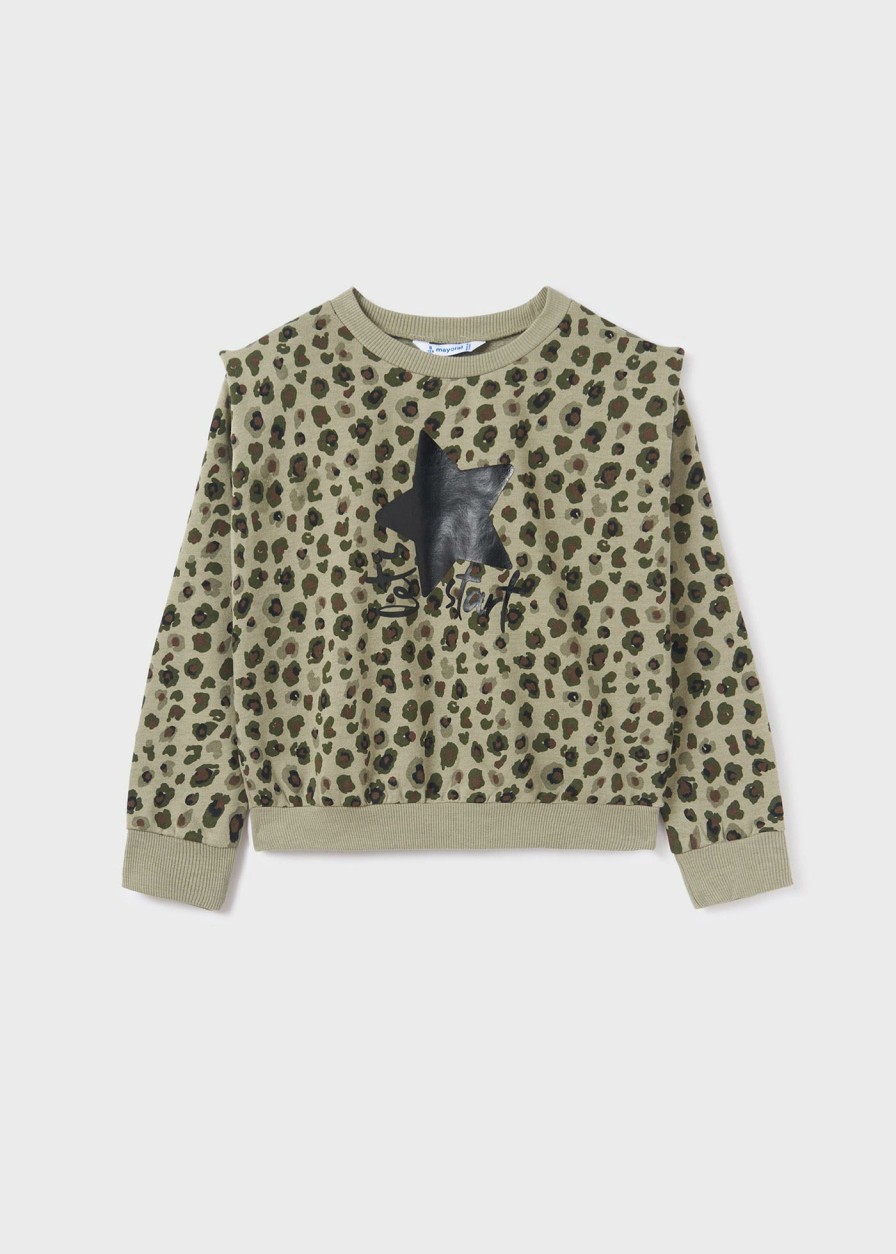 Nina MAYORAL Jerseis Y Sudaderas | Sudadera Print Animal Chica Laurel Vigore