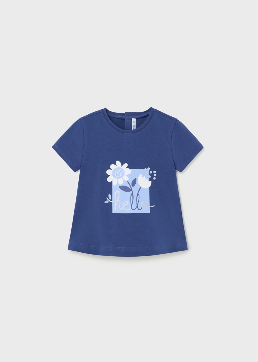 Bebe MAYORAL Bodies Y Camisetas | Camiseta Estampada Better Cotton Bebe Azul