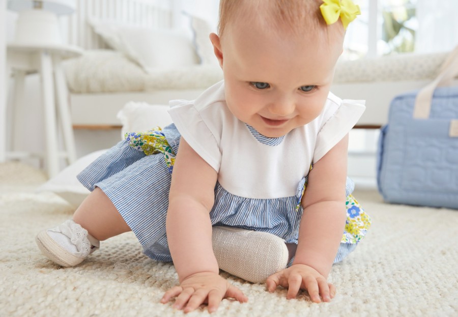 Bebe MAYORAL Vestidos | Vestido Con Cubrepanal Better Cotton Recien Nacido Dandelion