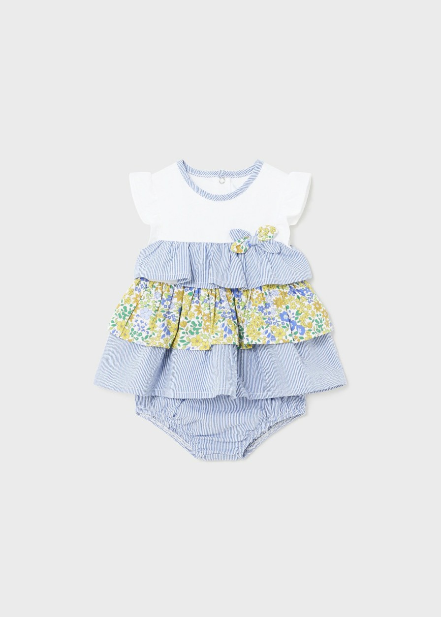 Bebe MAYORAL Vestidos | Vestido Con Cubrepanal Better Cotton Recien Nacido Dandelion