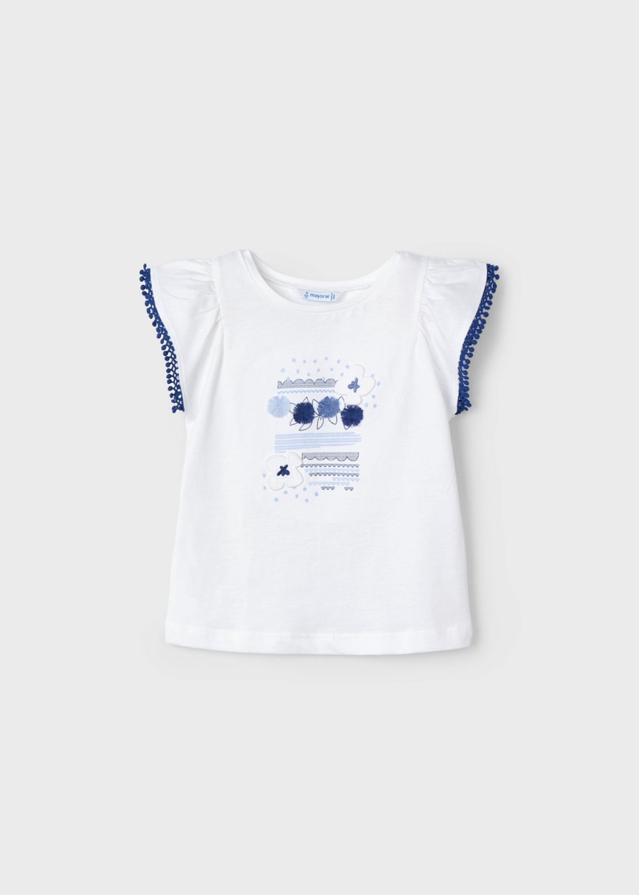 Nina MAYORAL Camisetas Y Polos | Camiseta Apliques Better Cotton Nina