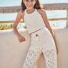 Nina MAYORAL Pantalones Y Faldas | Pantalon Calado Better Cotton Chica Garbanzo