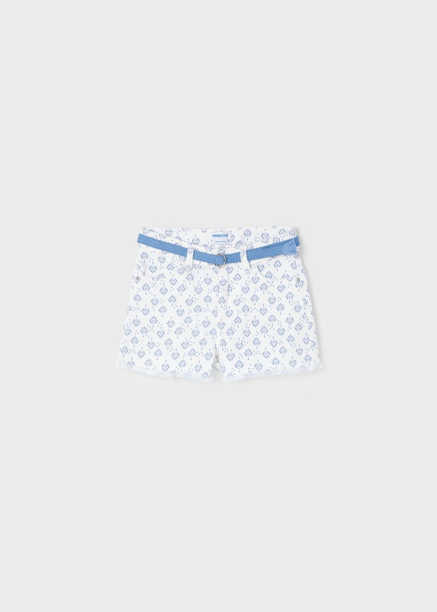 Nina MAYORAL Pantalones Y Faldas | Short Estampado Con Cinturon Better Cotton Nina