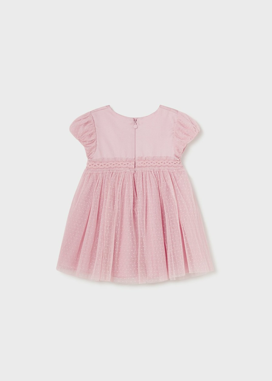 Bebe MAYORAL Vestidos | Vestido Combinado Tul Plisado Bebe Dalia