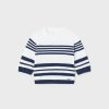 Bebe MAYORAL Jerseis Y Sudaderas | Jersey Tricot Better Cotton Recien Nacido Blanco-Naval