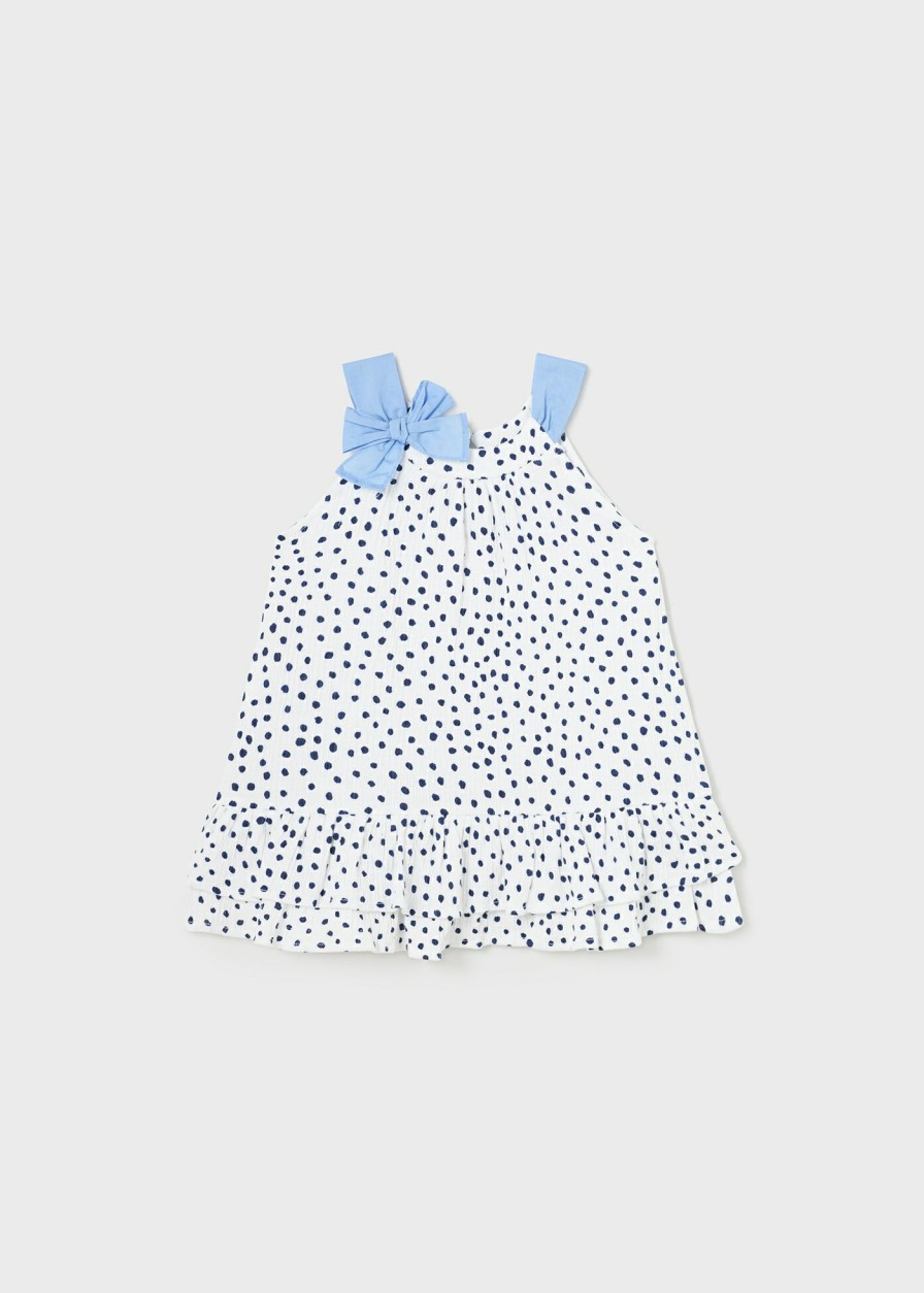 Bebe MAYORAL Vestidos | Vestido Lunares Bambula Better Cotton Bebe Blanco