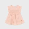 Bebe MAYORAL Camisas Y Blusas | Blusa Punto Smock Y Volantes Bebe Rosa Pastel