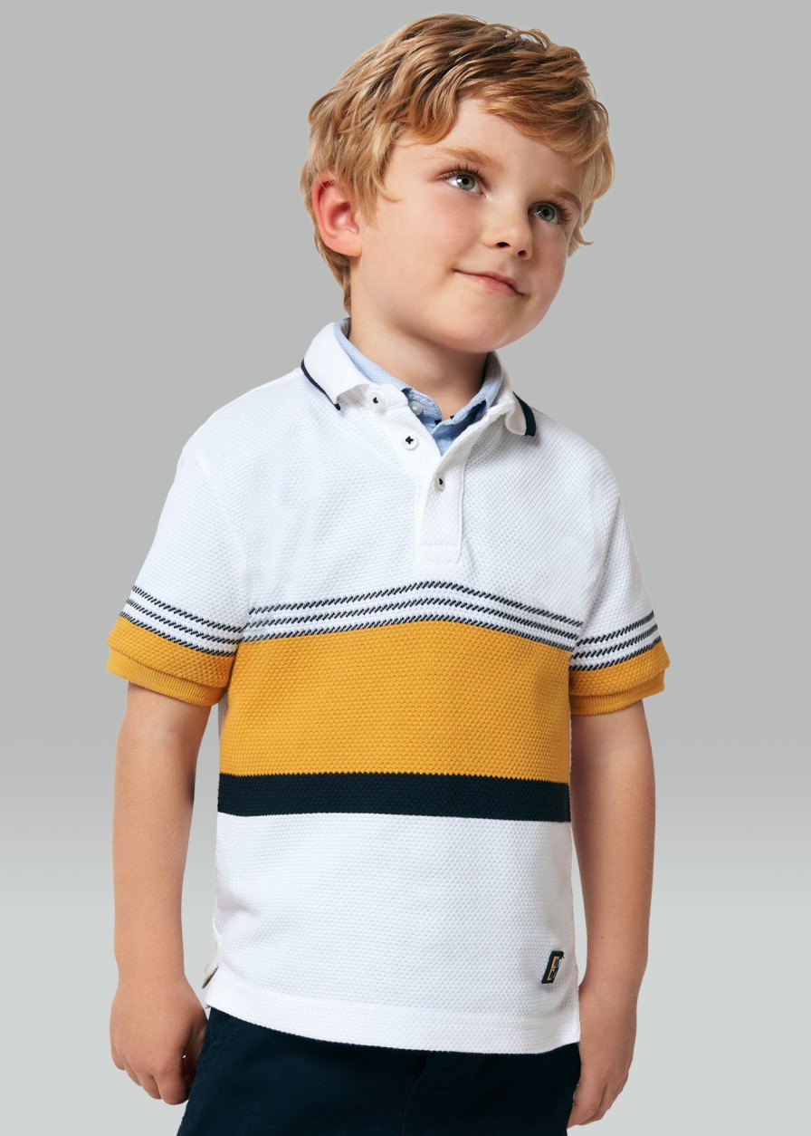 Nino MAYORAL Polos | Polo Bandas Posicionadas Better Cotton Nino Blanco