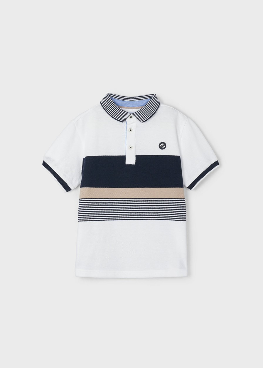 Nino MAYORAL Polos | Polo Bandas Better Cotton Nino Blanco