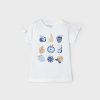 Nina MAYORAL Camisetas Y Polos | Camiseta Estampada Better Cotton Nina Blanco-Tinta