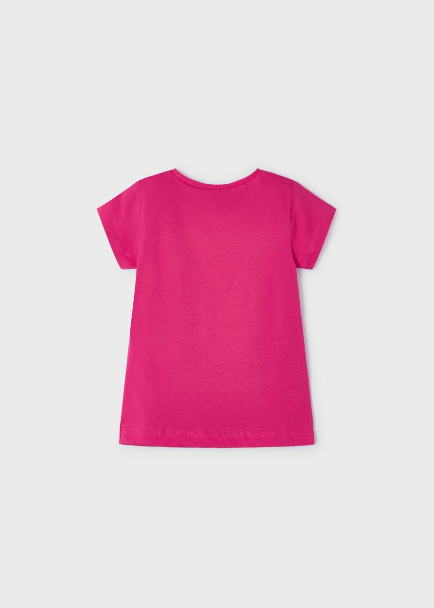 Nina MAYORAL Camisetas Y Polos | Camiseta Estampada Better Cotton Nina Fucsia