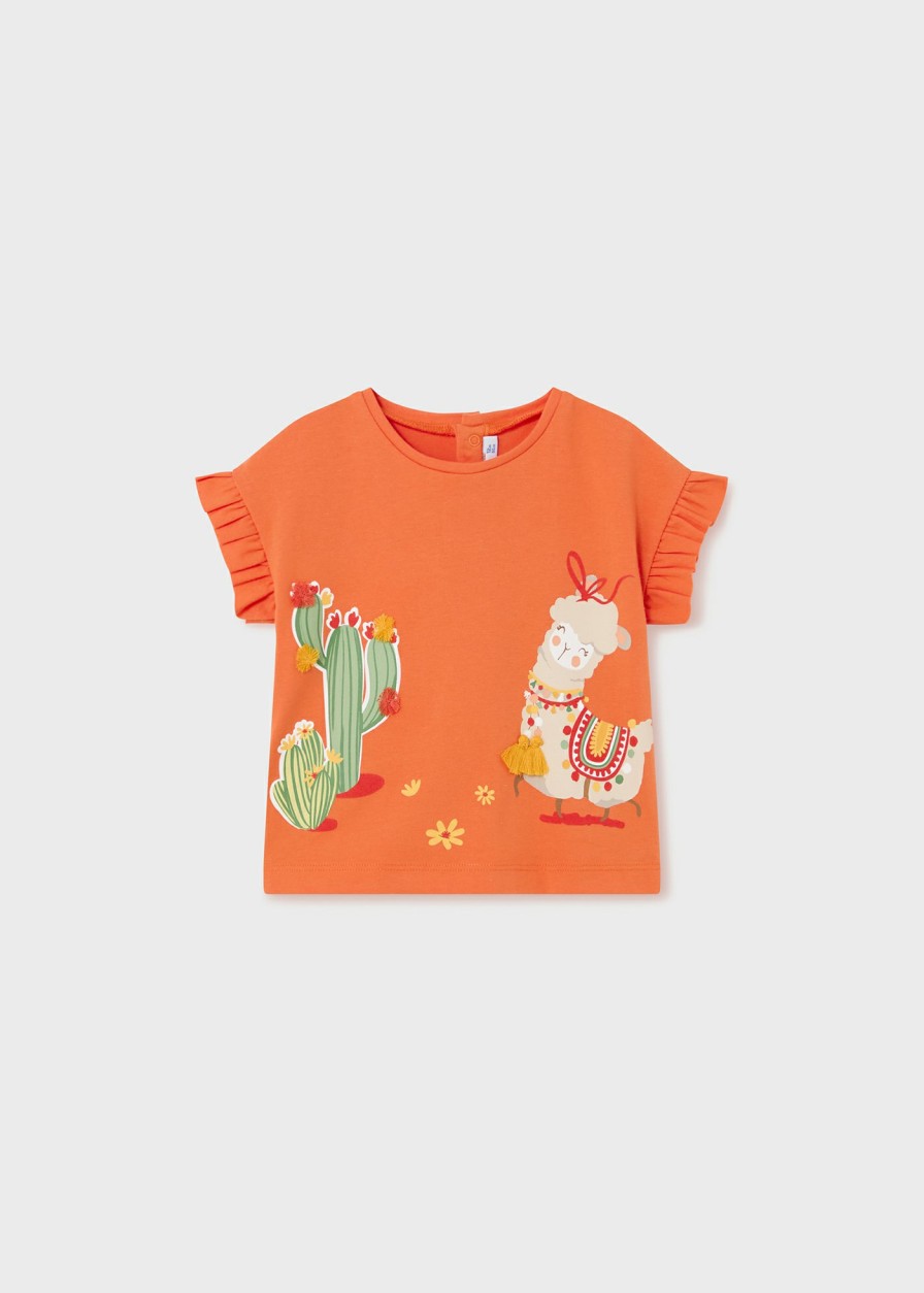 Bebe MAYORAL Bodies Y Camisetas | Camiseta Estampada Better Cotton Bebe Zanahoria