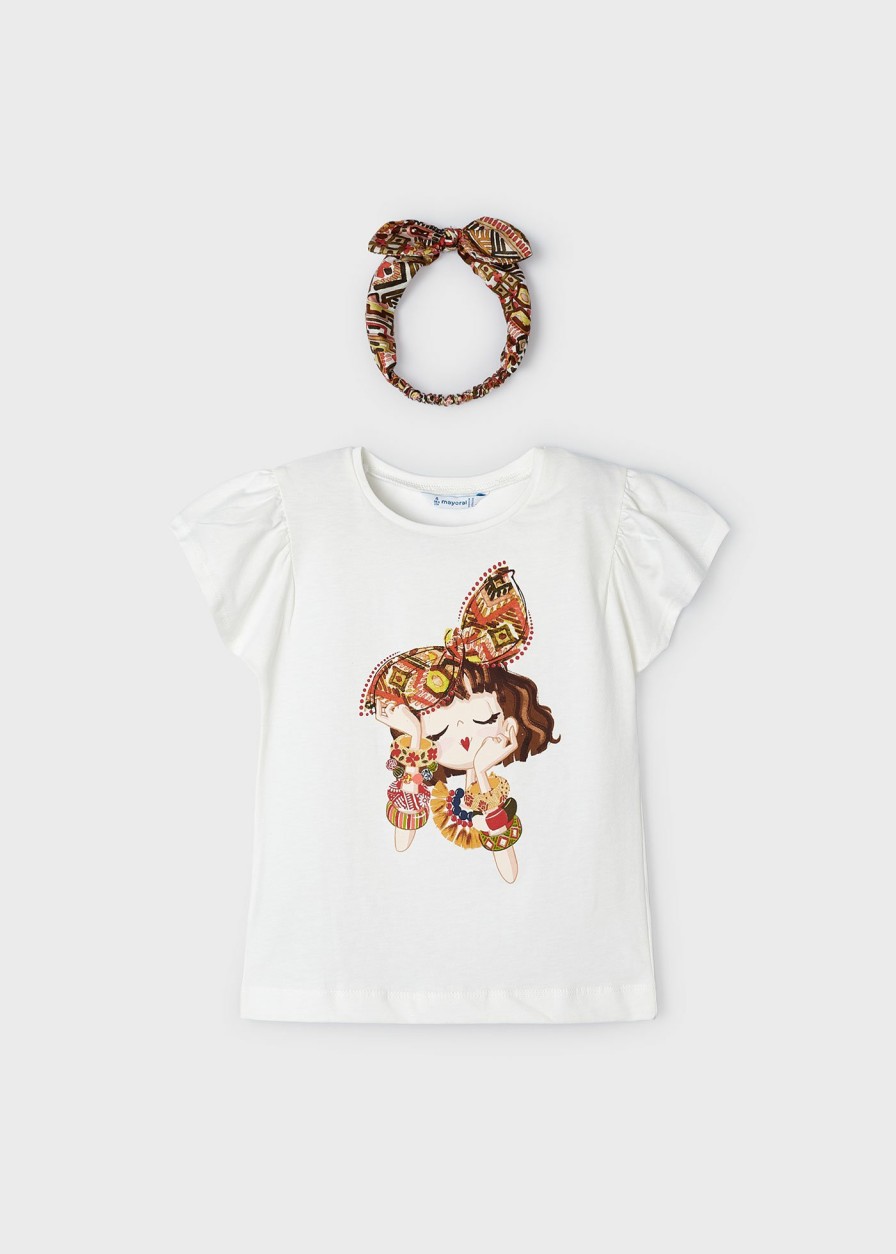 Nina MAYORAL Camisetas Y Polos | Camiseta Con Diadema Better Cotton Nina