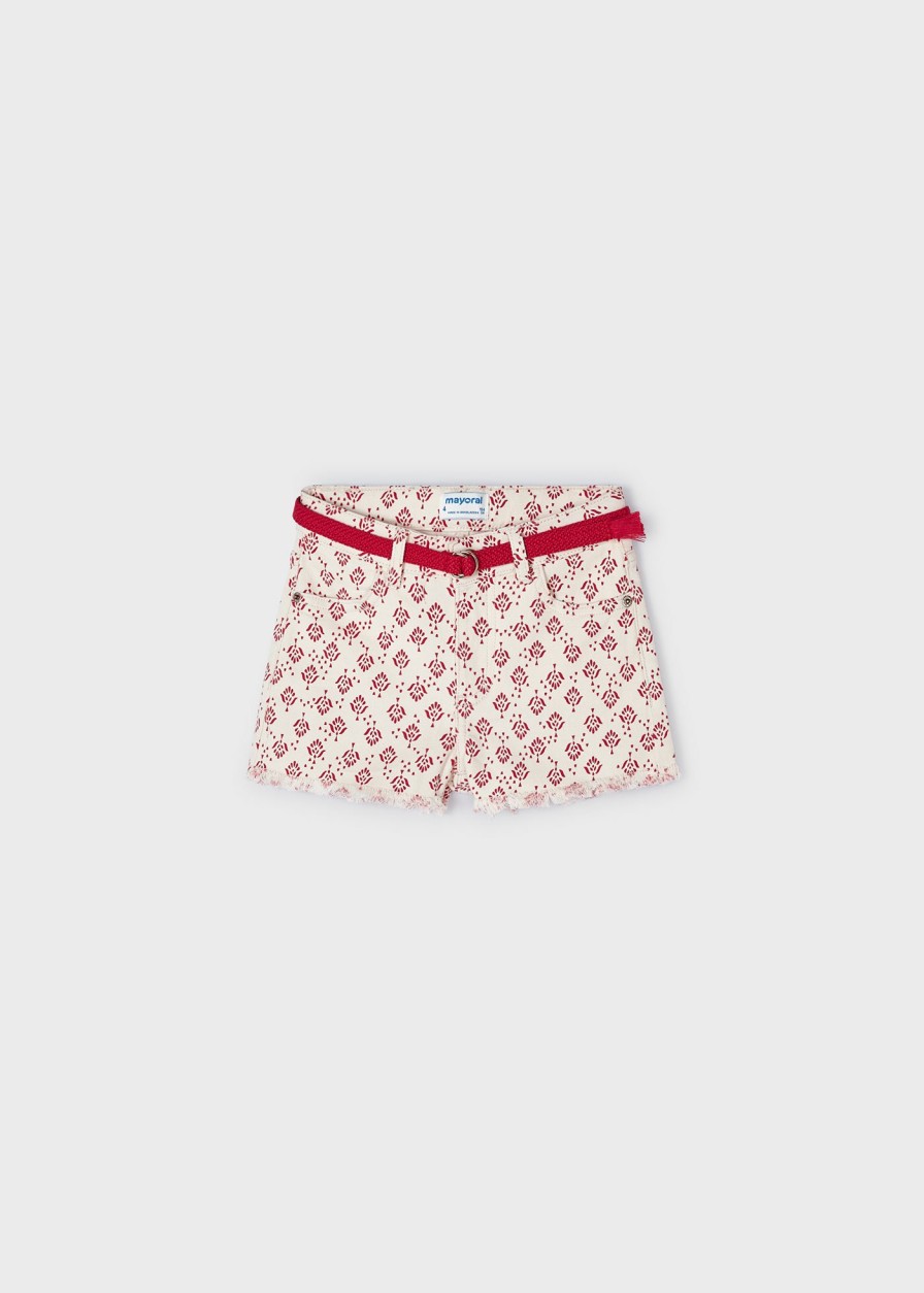 Nina MAYORAL Pantalones Y Faldas | Short Estampado Con Cinturon Better Cotton Nina