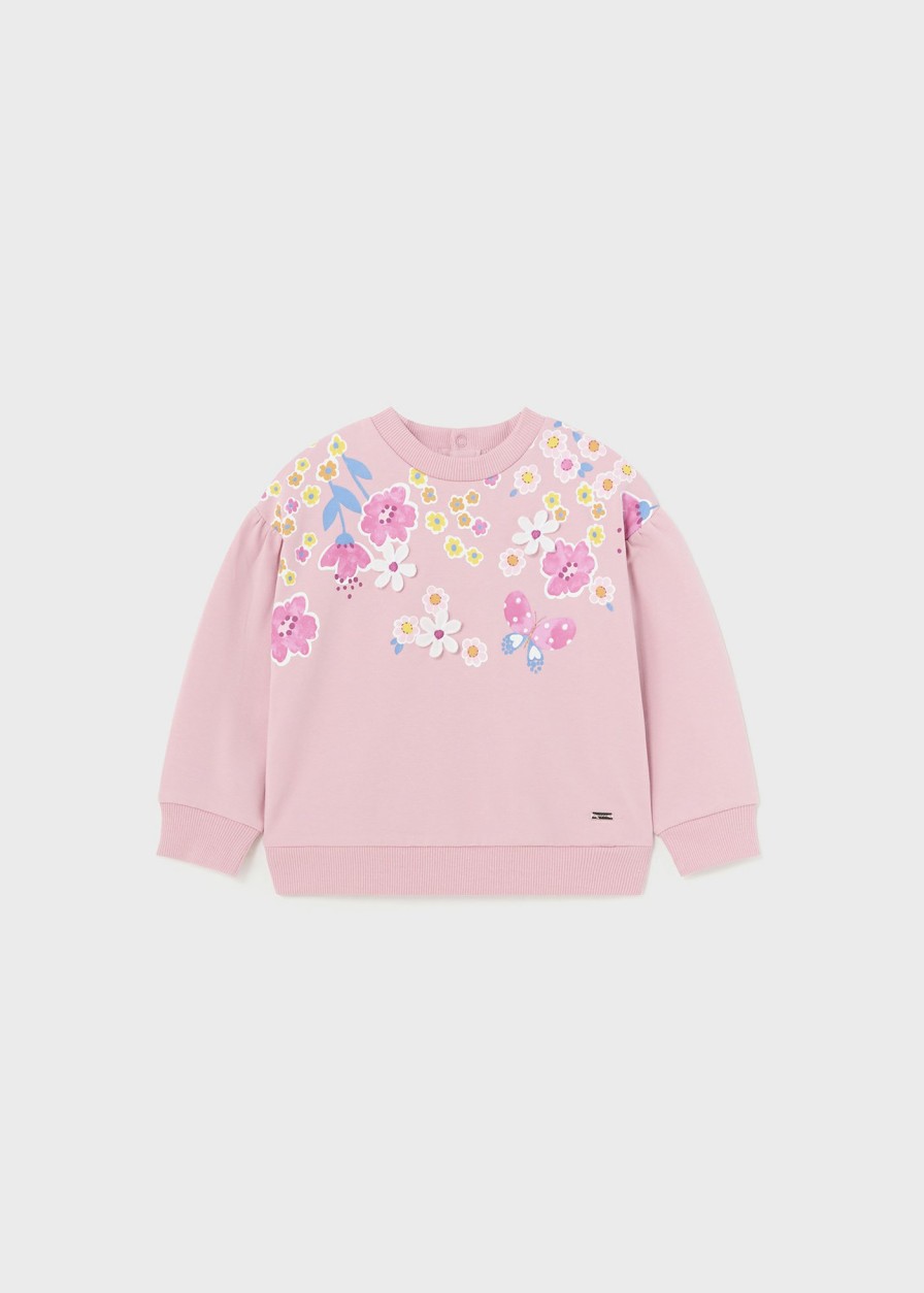 Bebe MAYORAL Jerseis Y Sudaderas | Sudadera Flores Better Cotton Bebe