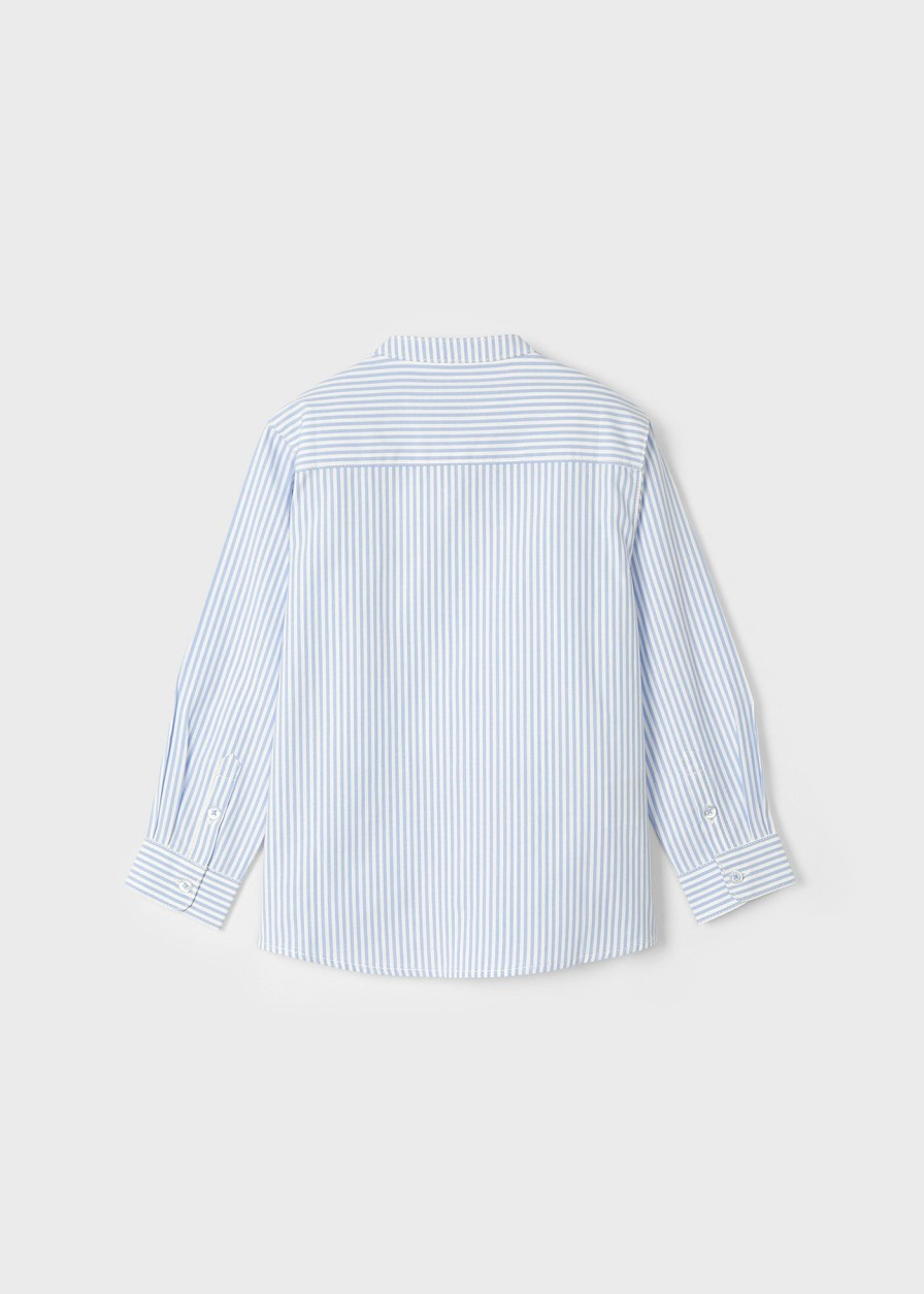 Nino MAYORAL Camisas | Camisa Oxford Rayas Better Cotton Nino Blanco