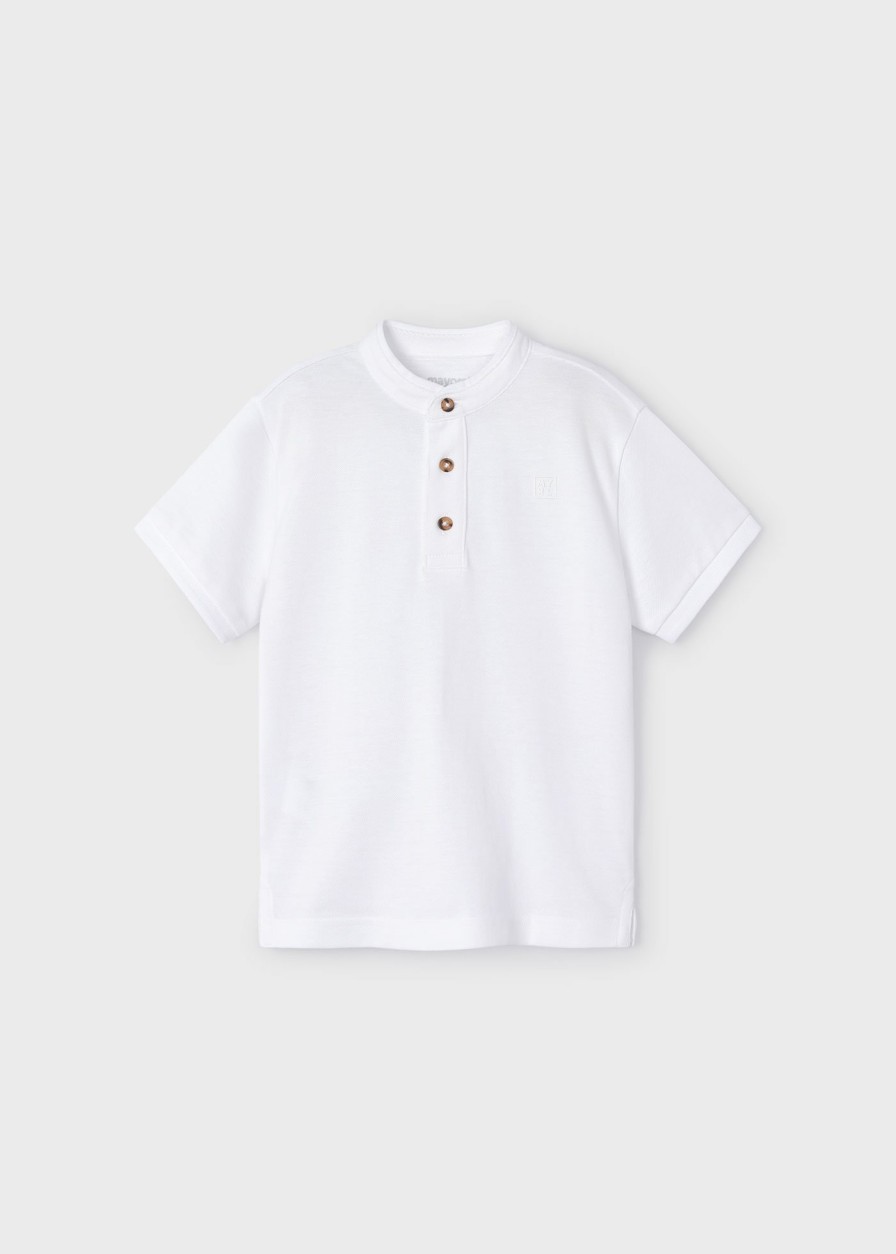 Nino MAYORAL Polos | Polo Cuello Mao Better Cotton Nino Blanco