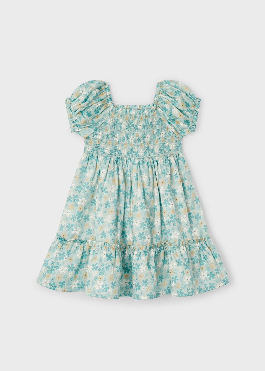 Nina MAYORAL Vestidos | Vestido Estampado Flores Better Cotton Nina Acqua